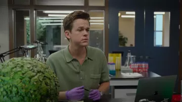 De Bonne Facture Knit­ted Short Sleeve Po­lo worn by Jackson Dragon (John Owen Lowe) as seen in Unstable (S01E02)