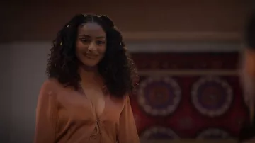 Simkhai Santana Long Sleeve Shirt Set worn by Kiela Hall (Daniella Perkins) as seen in grown-ish (S06E01)