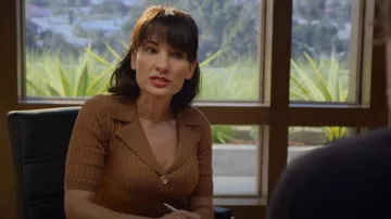 Sandro Victor Ribbed-Knit Top worn by Allison (Alison Becker) as seen in Unstable (S01E03)