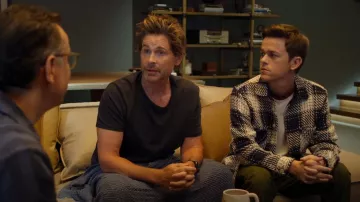 Wax London Whiting Beatnik Overshirt Marine worn by Jackson Dragon (John Owen Lowe) as seen in Unstable (S01E04)