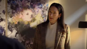 Veronica Beard Oria Dickey Checked Woven Blazer worn by Anna (Sian Clifford) as seen in Unstable (S01E04)