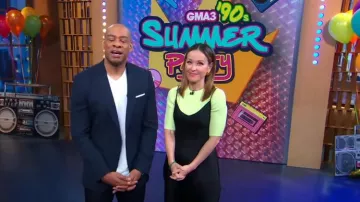 Frame Mix Rib Sweater worn by Eva Pilgrim as seen in Good Morning America on June 30, 2023