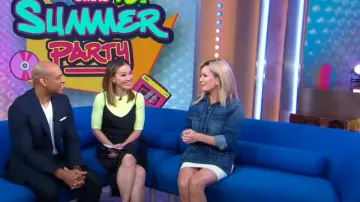 Nili Lotan Monique Flap-Pocket Denim Jacket worn by Jennifer Ashton as seen in Good Morning America on June 30, 2023