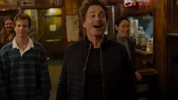Reiss Flintoff Quilted Zip Through Jacket worn by Ellis Dragon (Rob Lowe) as seen in Unstable (S01E05)
