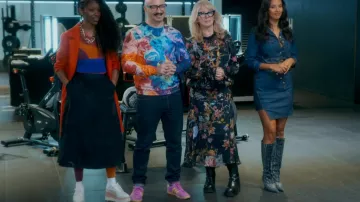 Stella Mccartney El­yse Trans­par­ent Lace Up Shoes worn by Leomie Anderson as seen in Glow Up: Britain's Next Make-Up Star (S04E01)