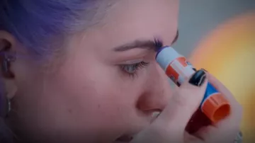 Elmer's Dis­ap­pear­ing Pur­ple Glue Stick as seen in Glow Up: Britain's Next Make-Up Star (S04E01)