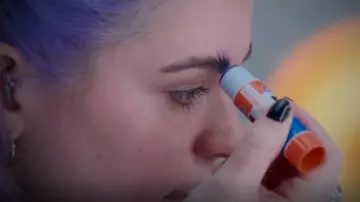 Elmer's Dis­ap­pear­ing Pur­ple Glue Stick as seen in Glow Up: Britain's Next Make-Up Star (S04E01)