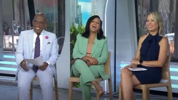 Gracia Business Casual Circle Buttons Blazer Jacket porté par Sheinelle Jones comme vu dans Aujourd’hui le 30 juin 2023