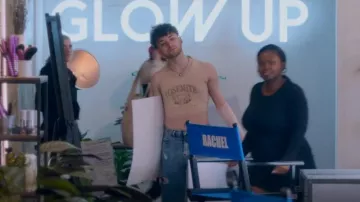 You + All Graph­ic Tank Top Crew Neck worn by Charlie Carter as seen in Glow Up: Britain's Next Make-Up Star (S04E01)