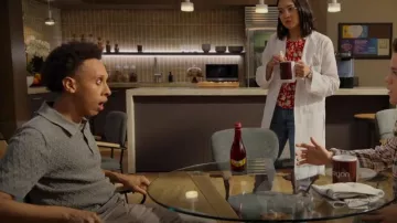 Reiss Dollar Cotton Blend Textured Polo Shirt worn by Malcolm (Aaron Branch) as seen in Unstable (S01E08)