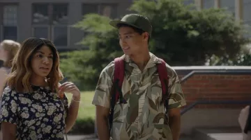 Super Massive T-Shirt Mens Size Small Camo Green Floral Hawaiian worn by Harris(Nigel Siwabessy) as seen in Primo (S01E02)