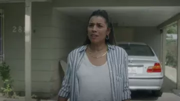 Rails Charli Shirt Echo Stripe porté par Drea (Christina Vidal) comme on le voit dans Primo (S01E02)