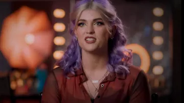 Shein Om­bre Se­mi Sheer Top worn by Lisa Street as seen in Glow Up: Britain's Next Make-Up Star (S04E01)