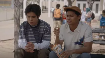 Guess Eco Ray­on Crane Shirt worn by Harris(Nigel Siwabessy) as seen in Primo (S01E07)