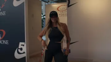 Nike Yoga Dri Fit Luxe Cropped Tank worn by Aryna Sabalenka as seen in Break Point (S01E10)