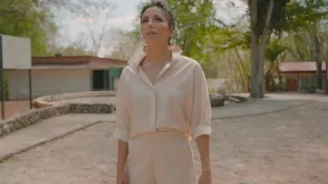 Pantalon large Showpo Marvene Tailored Linen Look porté par Eva Longoria vu dans Eva Longoria: À la recherche du Mexique (S01E02)