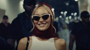 Designer frames Kate Young For Tu­ra K504 worn by Jocelyn (Lily-Rose Depp) as seen in The Idol (S01E05)