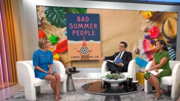 Proenza Schouler Guipure Lace Minidress worn by Emma Rosenblum as seen in CBS Mornings on July 3, 2023