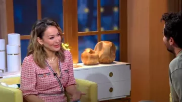 Maje Renetia Dress worn by Eva Pilgrim as seen in Good Morning America on July 3, 2023