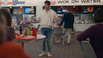 Suicoke Boak-2ab - Off White worn by Kelvin Gemstone (Adam DeVine) as seen in The Righteous Gemstones (S03E04)