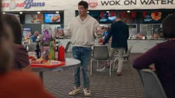 Fear Of God V Neck Sweat­shirt worn by Kelvin Gemstone (Adam DeVine) as seen in The Righteous Gemstones (S03E04)