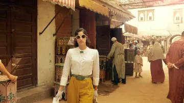 White Sunglasses worn by Eve Mansour (Sofia Boutella) as seen in SAS: Rogue Heroes TV series (Season 1)
