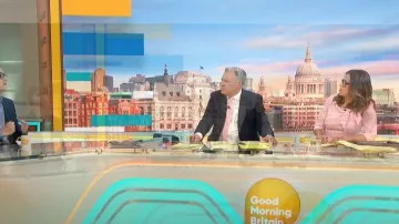 The Pretty Dress Company Penelope Pencil Dress in Pale Pink worn by Susanna Reid as seen in Good Morning Britain on July 4, 2023