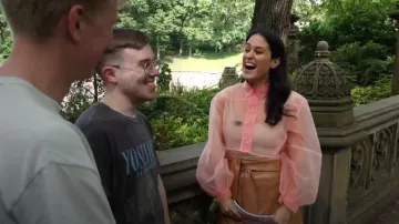 Simkhai Mari Vegan Leather Short worn by Donna Farizan as seen in Today on July 5, 2023