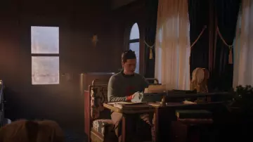 Peregrine Roy Merino Crew Seafoam worn by Jughead Jones (Cole Sprouse) as seen in Riverdale (S07E14)