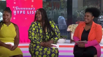 Tahari ASL Colorblocked Boyfriend Blazer usado por Dina Asher-Smith como se ve en Today with Hoda & Jenna el 6 de julio de 2023