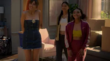 Palm Angels Lux­u­ry Sport Bomber Jack­et worn by Kiela Hall (Daniella Perkins) as seen in grown-ish (S06E02)
