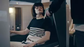 Cos Striped t-shirt worn by Adelaide (Gretchen Egolf) as seen in Hijack (S01E02)