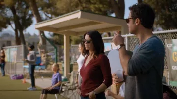 Gabriela Hearst Lorenco Triicolor Cashmere-Silk Sweater worn by Maggie McPherson (Neve Campbell) as seen in The Lincoln Lawyer (S01E04)