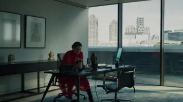 Max Mara Tie Neck Dress $327.43 worn by Sonya Falsworth (Olivia Colman) as seen in Secret Invasion (S01E03)