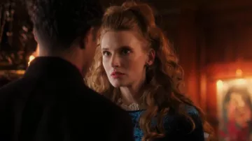 Maje Randy Crushed-Velvet Mini Dress worn by Penelope (Georgia Scarlet Waters) as seen in Reginald the Vampire (S01E09)