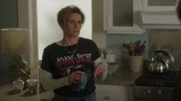 Stella Dallas Joan Jett Reputation Tee worn by Greta Strobe (Cameron Esposito) as seen in A Million Little Things (S05E12)