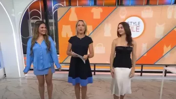 Eliza J Texturée Knit Fit and Flare Dress portée par Dylan Dreyer comme vu dans Today on July 7, 2023