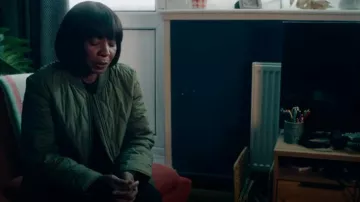 M&S Collection Recycled Thermowarmth™ Lightweight Quilted Jacket worn by Aria Champion (Nadine Marshall) as seen in Champion (S01E08)