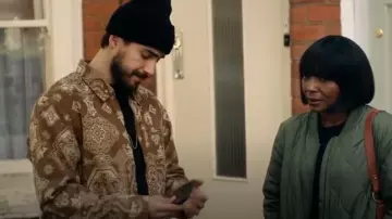 Carhartt-Wip Detroit Verse Print Jacket worn by Memet (Kerim Hassan) as seen in Champion (S01E08)