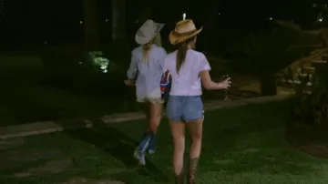 Off White Denim Cowboy Boots worn by Stephanie Hollman as seen in The Real Housewives of Dallas (S05E07)