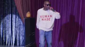 Human Made Bear Rag Knit Sweater worn by Buddy as seen in The Eric Andre Show (S06E05)