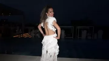 Zimmermann Won­der­land Em­bell­ished Ruf­fled Maxi Dress worn by as seen in on July 10, 2023 Sunny Hostin The View