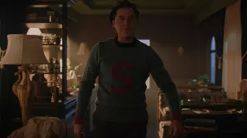 Peregrine Roy Merino Crew Seafoam worn by Jughead Jones (Cole Sprouse) as seen in Riverdale (S07E14)