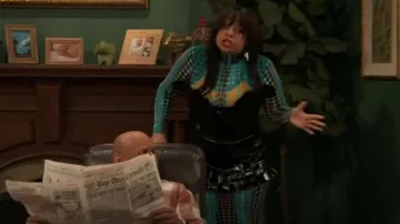 Jean Paul Gaultier Blue Dots Midi Dress worn by Raven Baxter (Raven-Symoné) as seen in Raven's Home (S06E11)