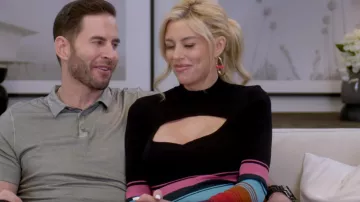 Staud Clara Mini vestido usado por Heather Rae Young como se ve en The Flipping El Moussas (S01E04)
