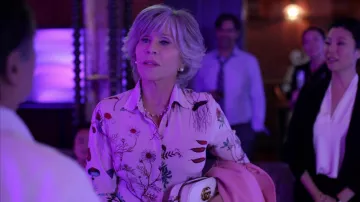 Printed Shirt worn by Grace Hanson (Jane Fonda) as seen in Grace and Frankie TV series outfits (Season 7 Episode 15)
