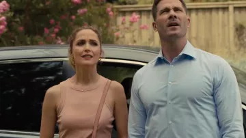 Madewell Edged Chunky Small Hoop Earrings worn by Sylvia (Rose Byrne) as seen in Platonic (S01E10)