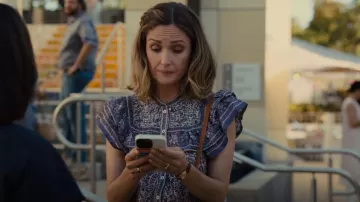 Sea Rosita Flutter Sleeve Top worn by Sylvia (Rose Byrne) as seen in Platonic (S01E10)
