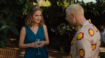 Vince Women's V-Neck Wrap Dress worn by Sylvia (Rose Byrne) as seen in Platonic (S01E10)