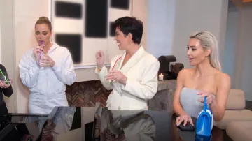 Balenciaga x adidas XS Hourglass Mini Bag worn by Kim Kardashian as seen in The Kardashians (S03E08)